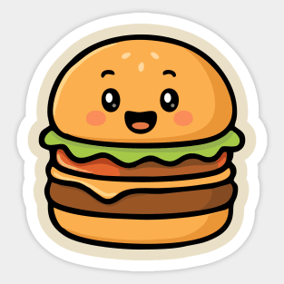 Cute Burger Sticker